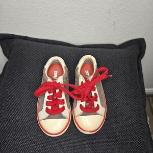 Camper Kids Sneakers with Red and Beige Highlights